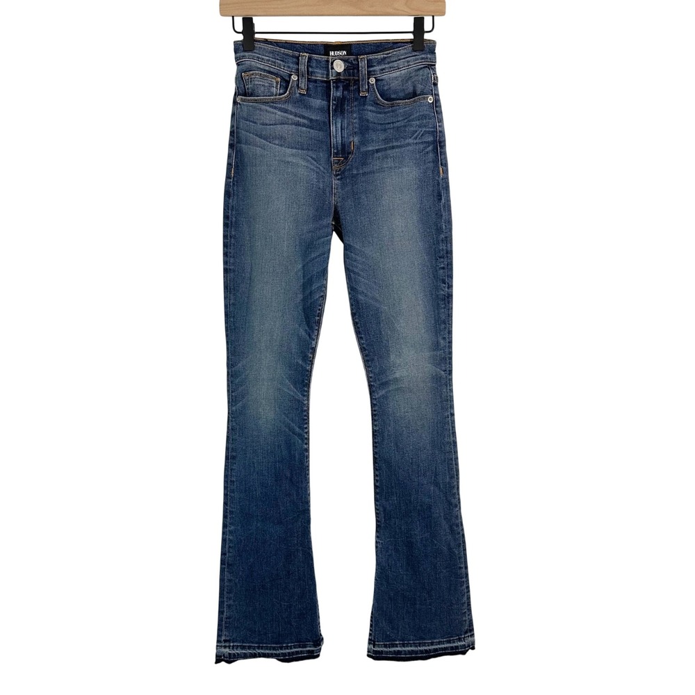 Hudson Heartbreaker High‎ Rise Distressed Bootcut Denim Jeans Blue Size 25